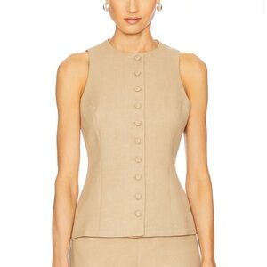 FAITHFULL THE BRAND, Eveline Vest in Caramel
Size US8